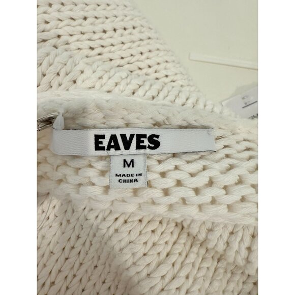 EAVES White Calla Sweater NWT - Size M - Picture 8 of 9